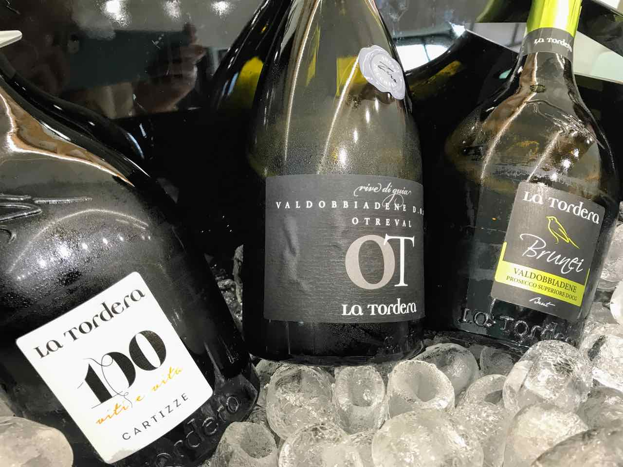 La Tordera three prosecco bottles in ice bucket