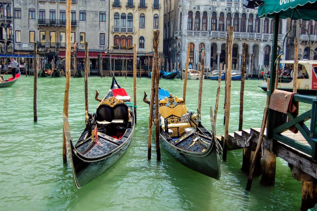 Where to stay in Venice gondolas Grand Canal