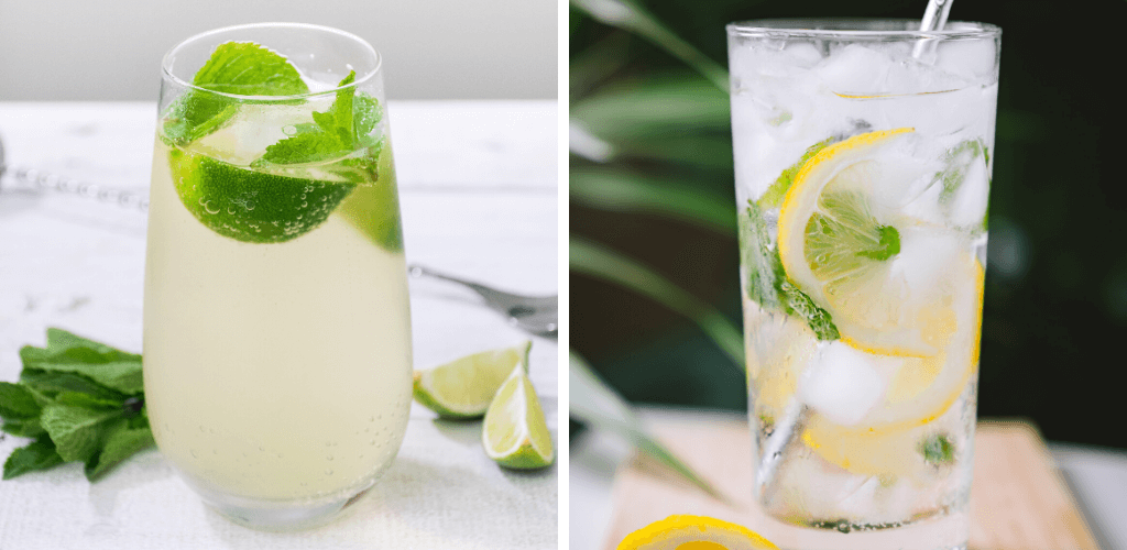 Elderflower Fizz Cocktail with lemon and lime