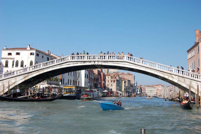 Venice Canal in Veneto region of Italy