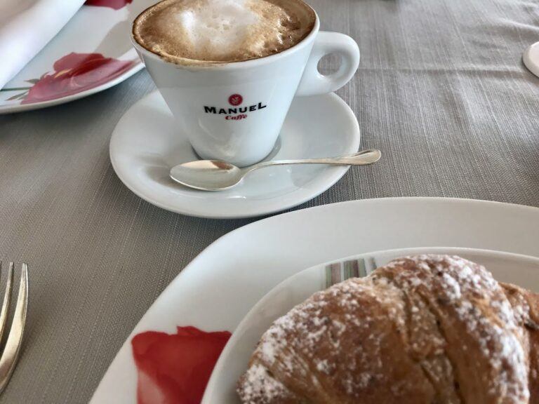Cappuccino and croissant in Italy